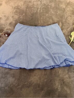 Wild Fable Blue Gingham Skater Skort Sz M